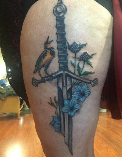 Sword tattoo, Scottish tattoo , saint Augustine tattoo, celtic tattoo