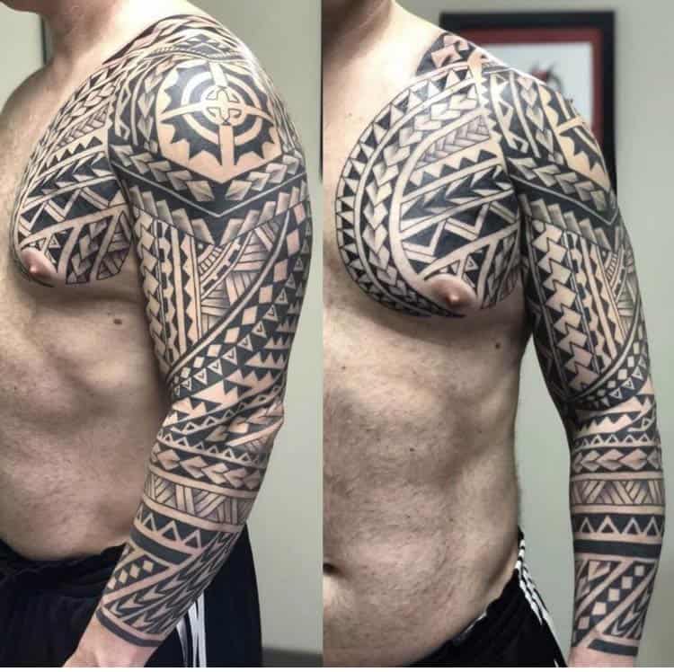 Unterarm tattoo mann tribal