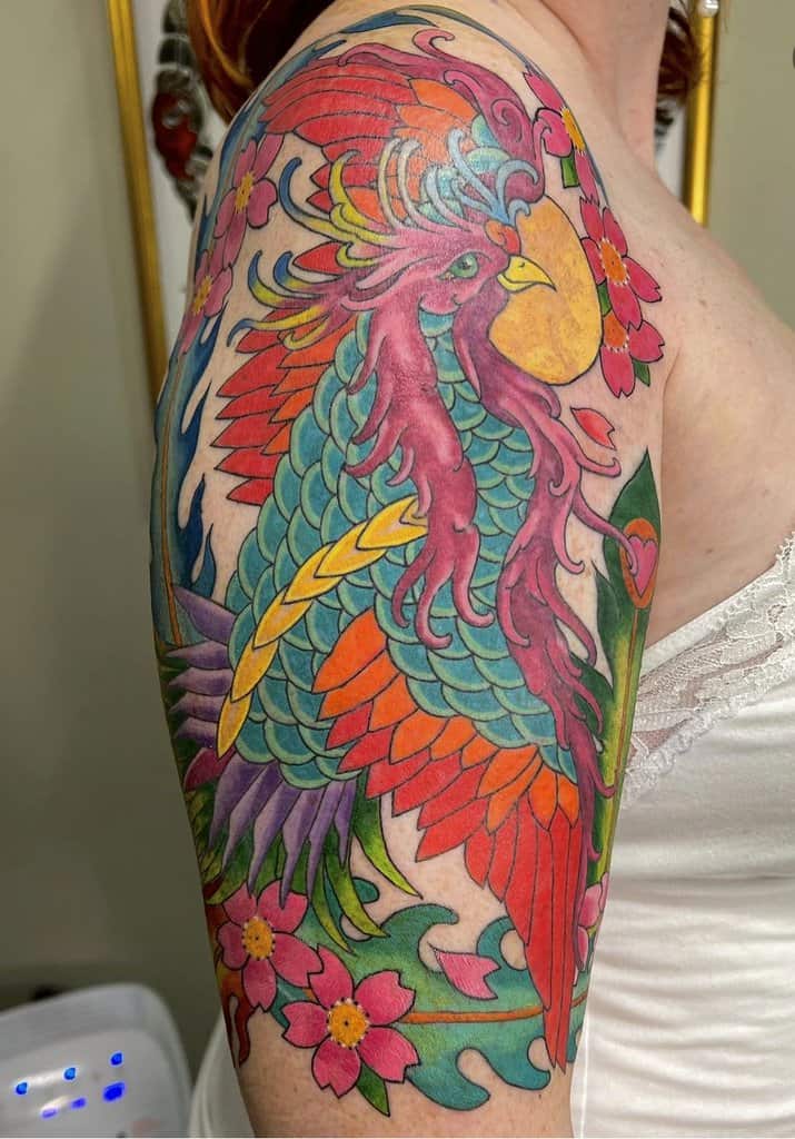 Japanese bird tattoo