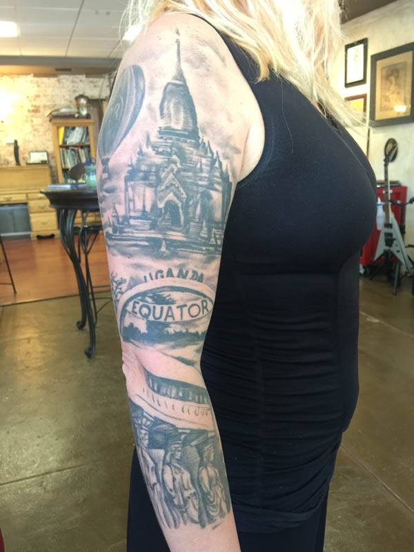  Black and grey sleeve, realistic tattoo, tattoo st Augustine 