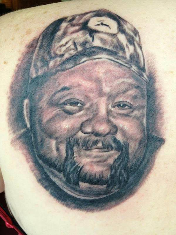 Black and grey portrait tattoo st Augustine , tattoo artist st Augustine , memorial portrait , realistic portrait tattoo , st Augustine portrait tattoo artist , tattoo shop st Augustine , portrait tattoo Jacksonville area